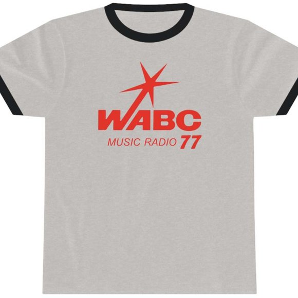 WABC MUSIC RADIO T-SHIRT - VINTAGE - RETRO - WABC 77 MUSIC RADIO SHIRT - Picture 3 of 3